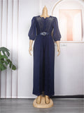Cintura per abito two-piece invernale autunnale Valstrend, decorata con strass e perline in stile elegante e caldo.