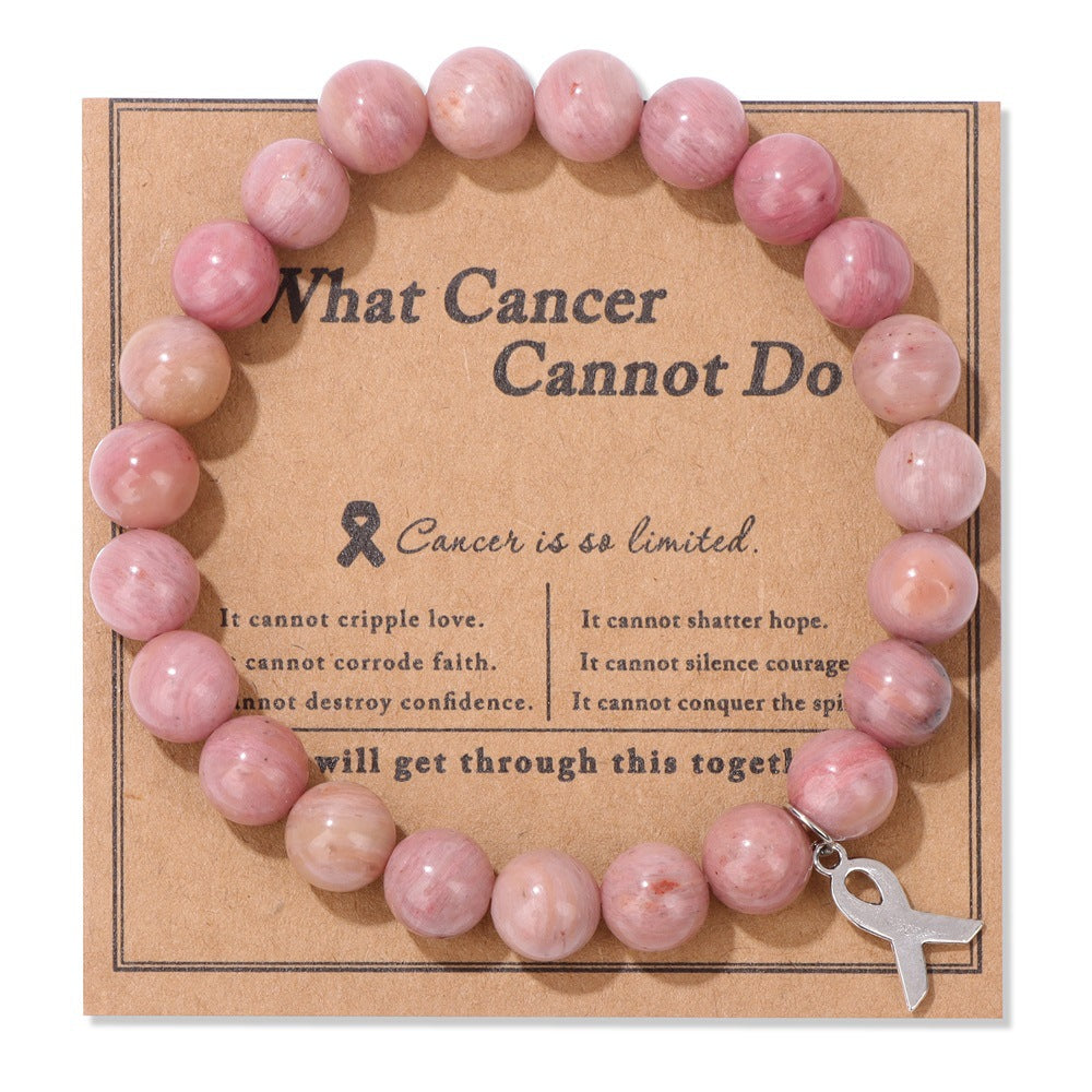 Bracciale con perle di pietra naturale Valstrend, stile europeo e americano, con perline colorate e dettagli eleganti.