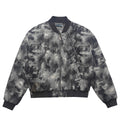 Giacca da baseball imbottita tie-dye camouflage Valstrend, stile spesso e caldo, con design colorato e dettagli trapuntati.