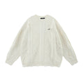 Maglione in maglia Valstrend con collo rotondo, stile distressed, effetto riga e tessuto morbido, adatto a look casual e alla moda