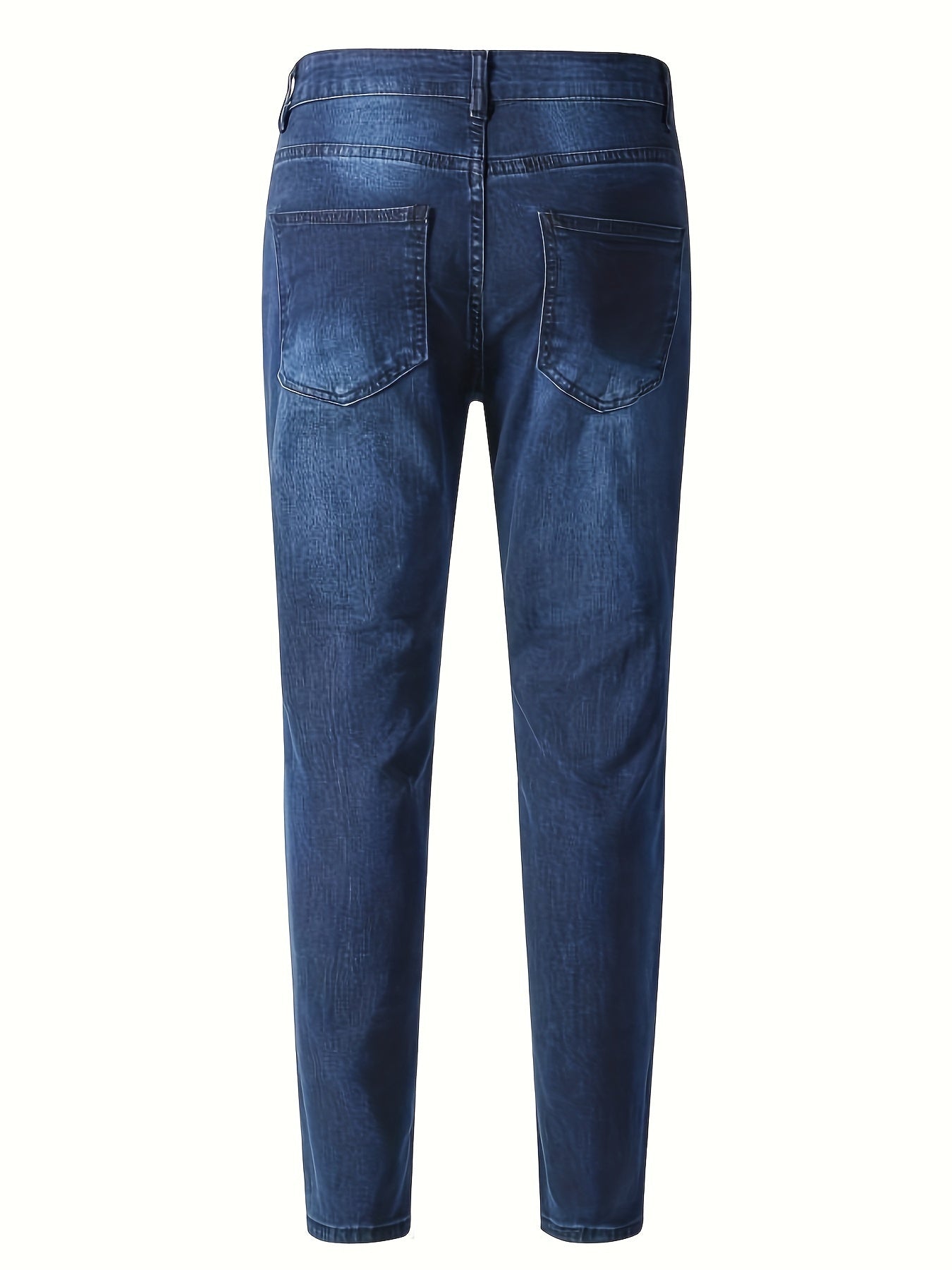 Jeans slim fit da uomo Valstrend in denim elastic, tinta unita, adatti a tutte le stagioni, lavabili in lavatrice.