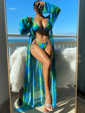 Blusa a maniche lunghe con spacco e cinturino Valstrend, stile bikini, morbida e leggera, perfetta per look estivi e casual.