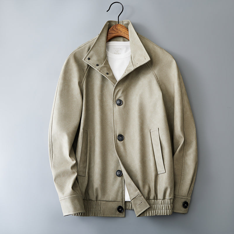 Giacca casual retrò in stile coreano da uomo, doppio tono, marca Valstrend, con design elegante e moderno.