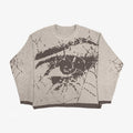 Long Sleeve Loose Sweater Pullover Jacquard Sweater Top