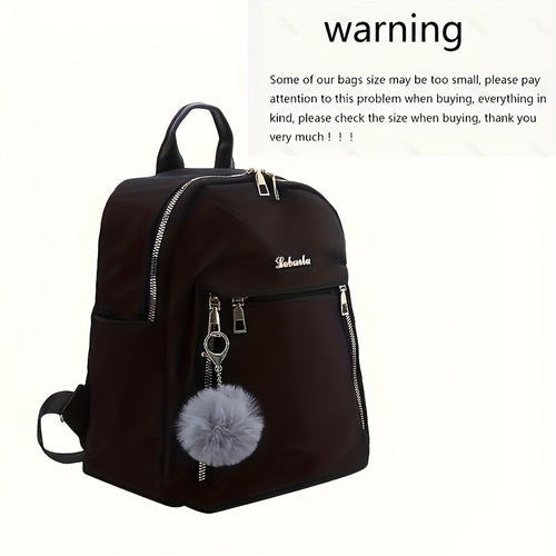 1pc Casual Oxford Material Lightweight Backpack with Adjustable Shoulder Straps and Golden Zipper Closure - Hand Washable Polyester Lined, Ideal for Outings, Halloween, Thanksgiving, Christmas, Birthdays, New Year, and Holiday Parties
