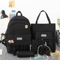 High Capacity Nylon Backpack For Middle School Students, Five Piece Set