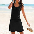 Abito largo casual da donna Valstrend con fantasia a onde stampata, perfetto per il mare e look estivi rilassati.