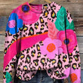 Plus Size Round Neck Letter Printed Sweatshirt