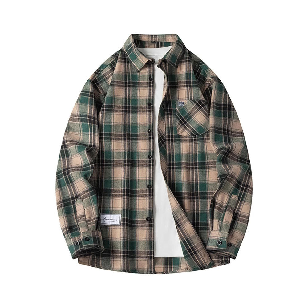 Camicia a maniche lunghe a quadri Valstrend, marca americana, in tessuto morbido e stile casual per uomo.