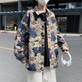 Giacca casual da uomo Valstrend con stampa teddy bear, stile comodo e alla moda, tessuto morbido e caldo, vista frontale.