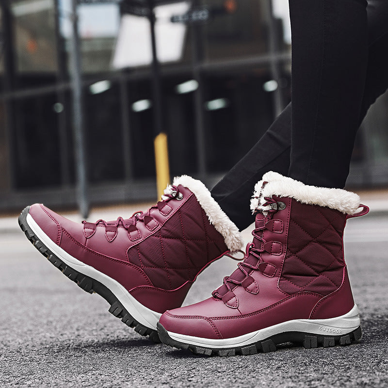 Scarpe da donna Valstrend shop stivaletti da neve casual con suola alta e dettagli invernali, perfette per look autunnali e invernali