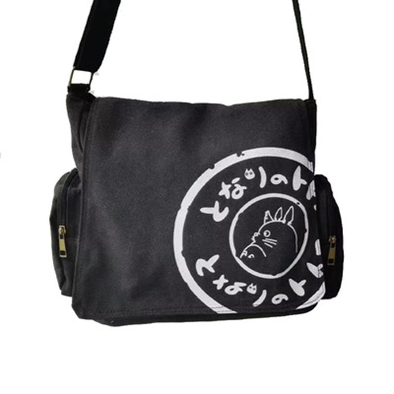 Zaino scolastico per studenti Valstrend, borsa a tracolla in canvas per scuola e viaggi, con tasche multiple e logo Valstrend