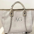 Borsa a tracolla grande capacità Valstrend, portabile, in stile elegante con catena e scomparto spazioso per uso quotidiano