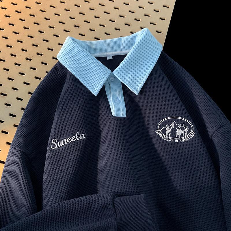 Maglione a maniche lunghe in stile retrò Valstrend, in tessuto waffle largo e casual, ideale come nuovo cappotto di moda.