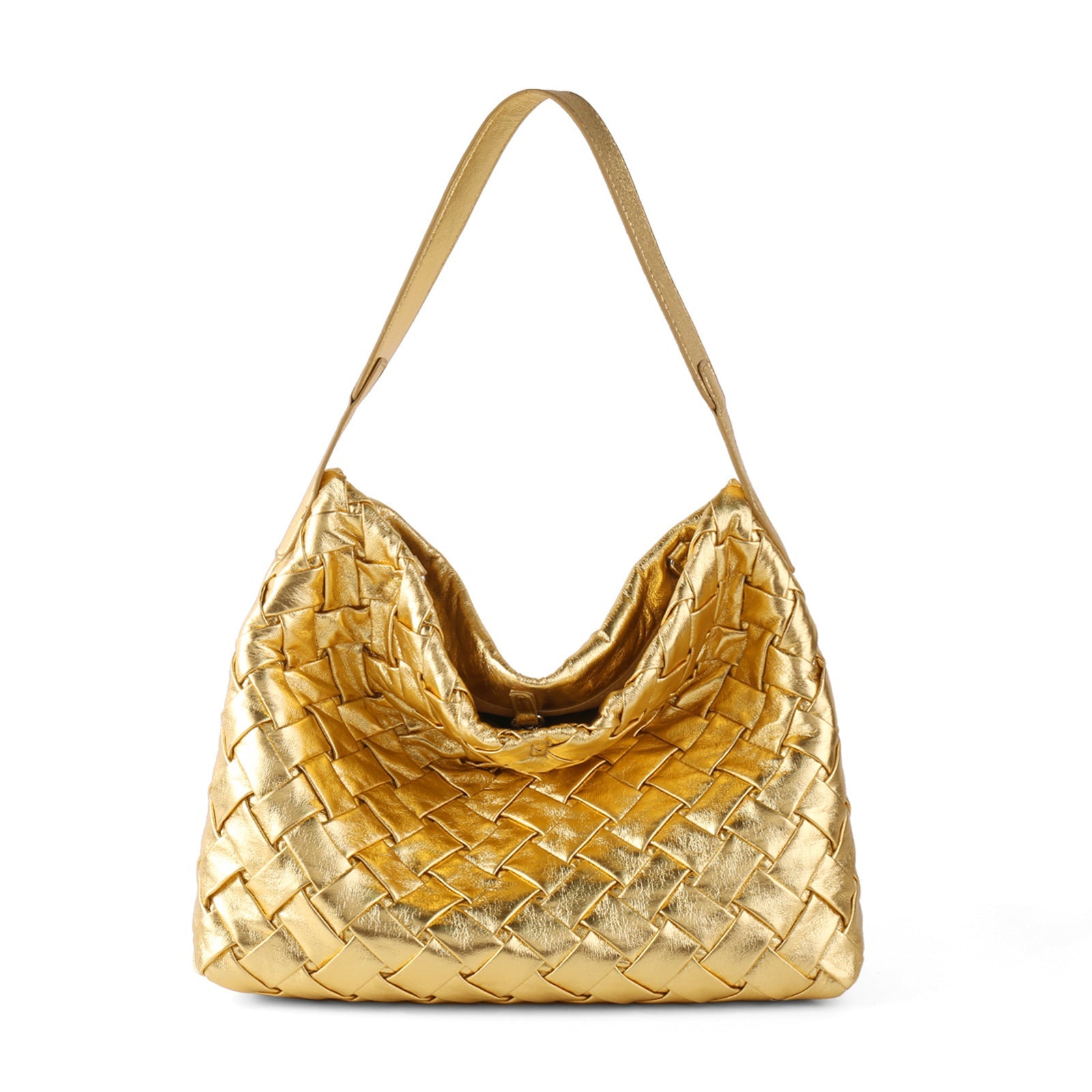 Borsa a tracolla Valstrend, grande capacità, pelle morbida, design plissettato e stile trendy per uso quotidiano.