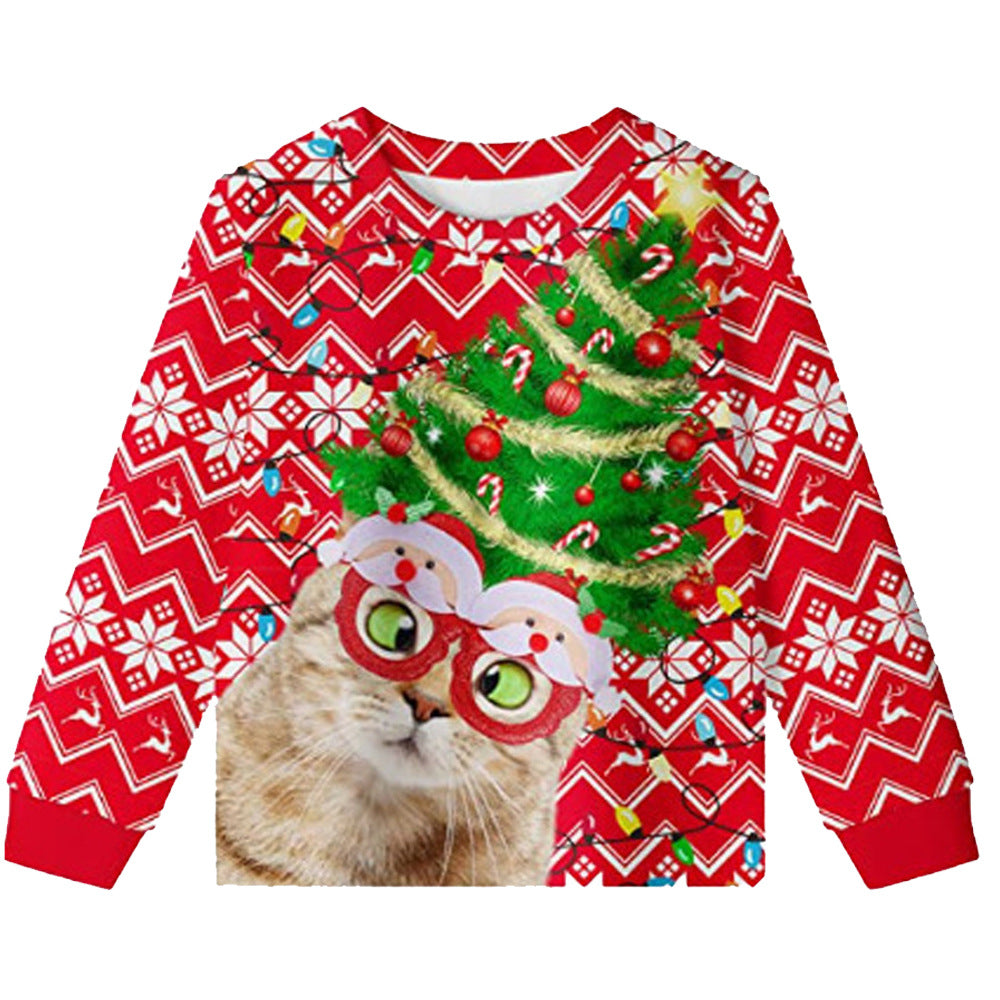 Maglione da uomo a collo rotondo Valstrend, maglia lavorata a maglia con stampa colorata, maniche lunghe e vestibilità comoda