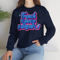 Thamizhanda French Version Letter Print Round Neck Pullover