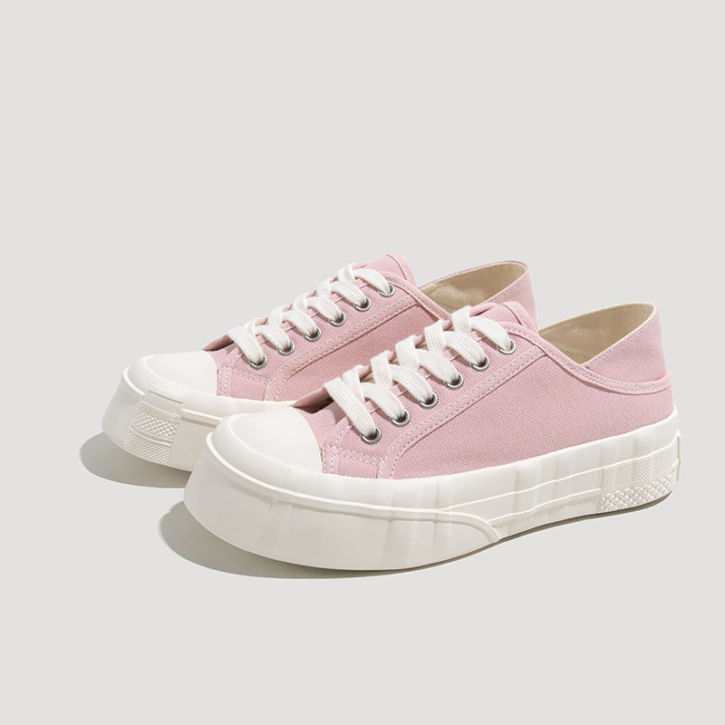 Scarpe da tela personalizzate per donna Valstrend, design alla moda con dettagli colorati e comode su suola bianca.