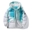Stand Collar Gradient Color Thickened Cotton-padded Coat