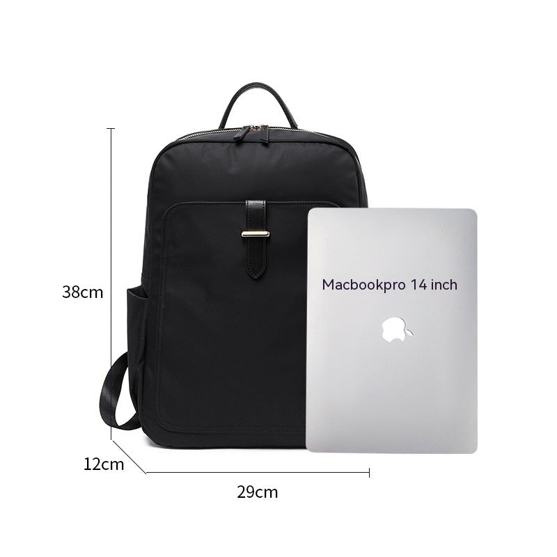 Zaino da donna Valstrend, nylon, grande capacità, borsa da viaggio, scuola, laptop, stile alla moda, accessori pratici e spaziosi
