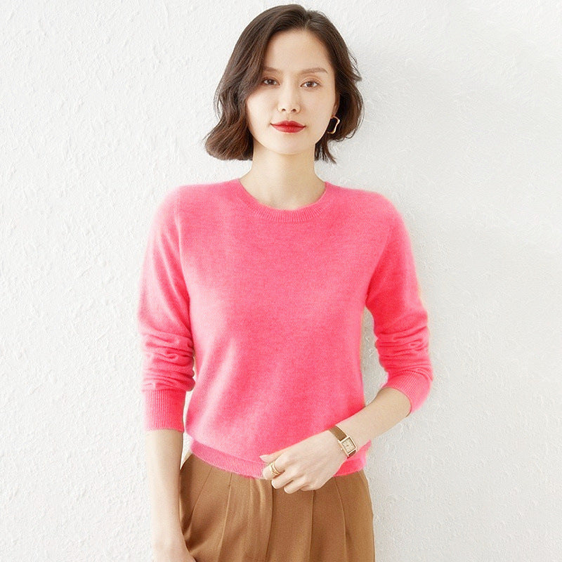 Maglione a maniche lunghe Valstrend con scollo rotondo, maglia di base in tessuto morbido e confortevole.