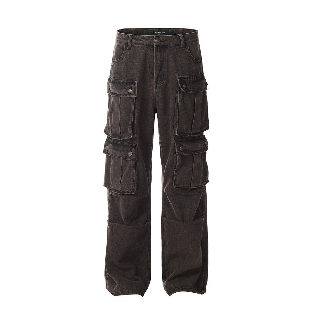 Loose Personality Straight Long Jeans