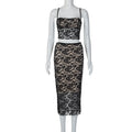 Vestito a tubino Valstrend con dettagli in pizzo patchwork, sacca piccola e stile femminile, ideale per occasioni eleganti.