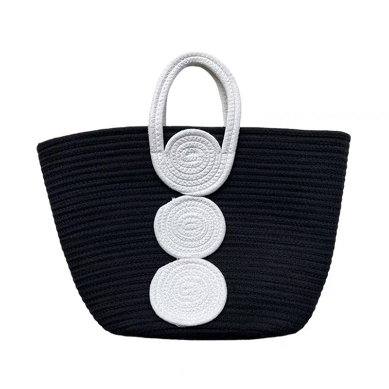 Borsa artigianale tessuta a mano in stile semplice, donna, con design speciale, marchio Valstrend.