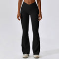Pantaloni yoga donna a campana a vita alta Valstrend, pantaloni sportivi da corsa con design a campana e vita alta.