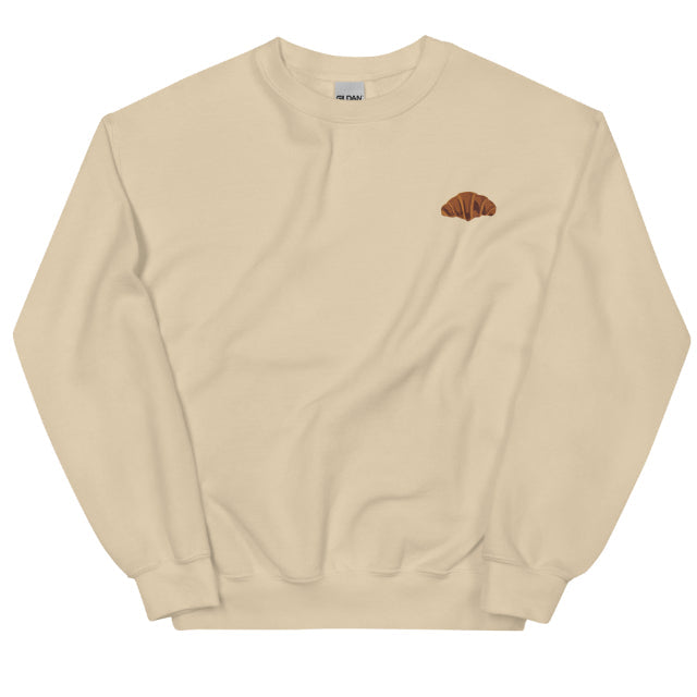 European And American Digital Printing Croissant Round-neck Sweater