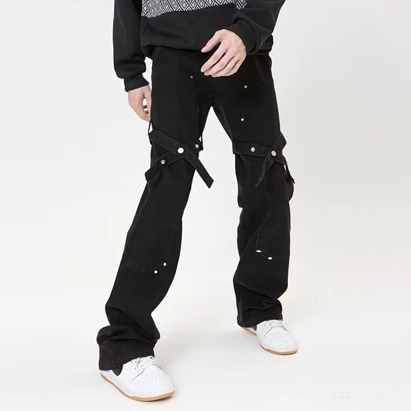 Functional Vibe High-grade Pants Men's American High Street Jeans