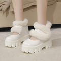 Scarpe donna Valstrend con plateau alto, tacco super alto e design alla moda, in pelle liscia e colore neutro.