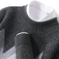 Maglione da uomo Valstrend in lana con collo rotondo, spessore spesso e vestibilità comoda, in tessuto caldo e morbido.
