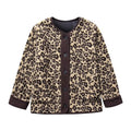 Giacca casual invernale donna con stampa leopardo, vestibilità ampia e morbida, marca Valstrend shop.