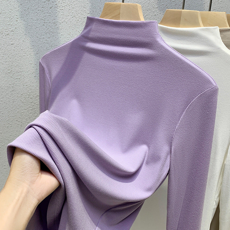 Maglia a maniche lunghe Valstrend, slim fit stile western, tessuto elasticizzato, ideale come intimo o top aderente da donna
