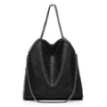 Borsa donna portatile a tracolla con catena e tracolla regolabile, stile elegante e compatta, marca Valstrend shop.