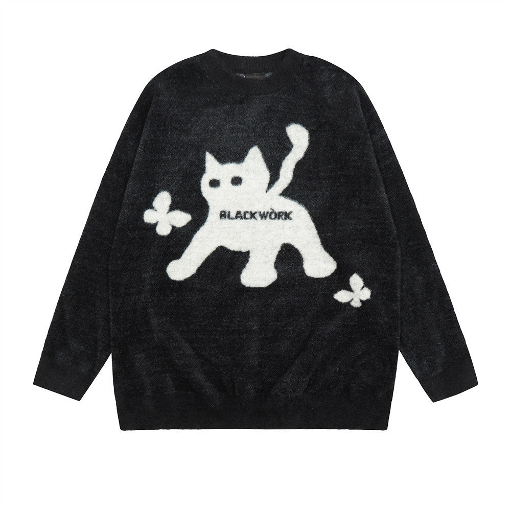 Maglione da uomo Valstrend con ricami eleganti, maglieria alla moda e dettagli decorativi colorati.