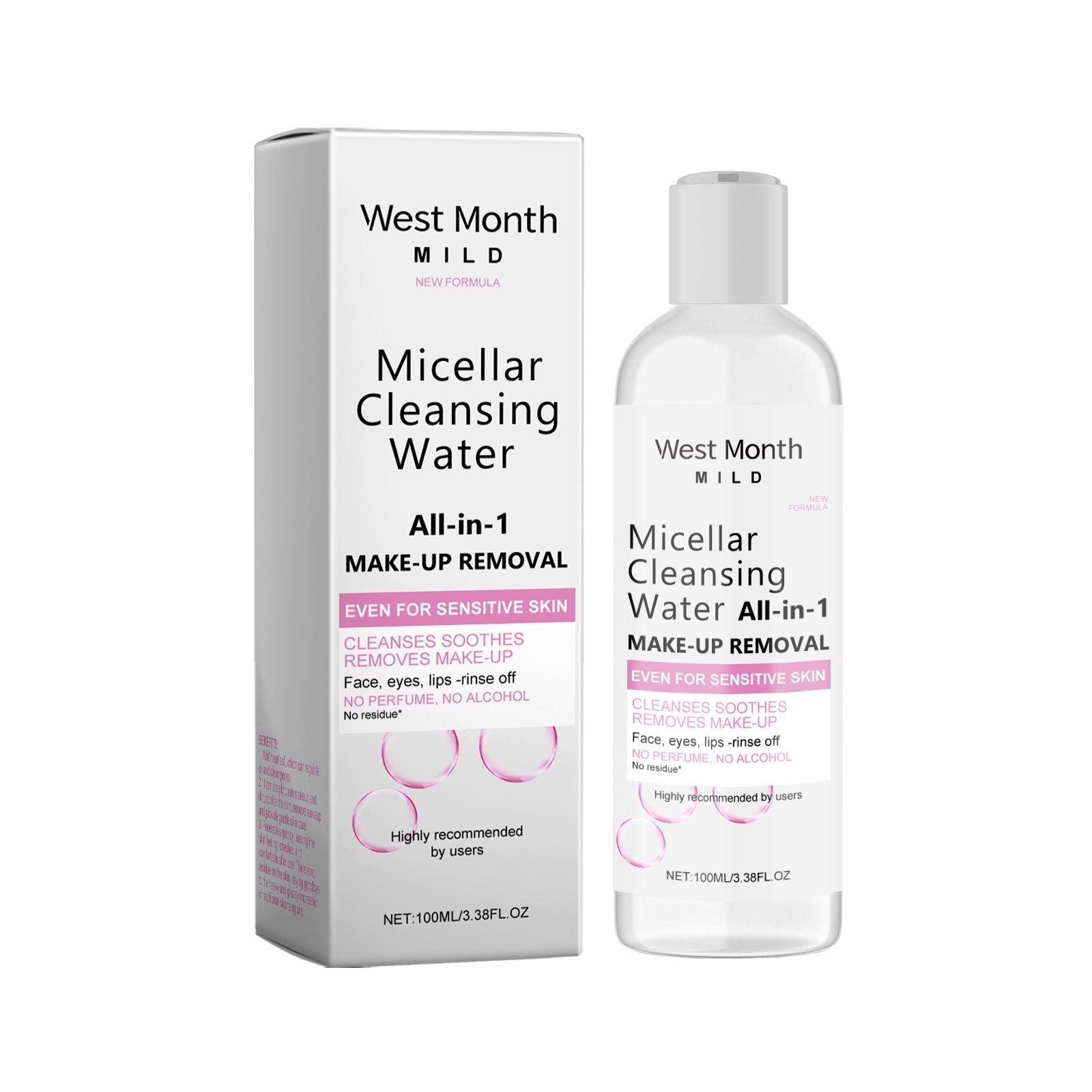Acqua micellare delicata Valstrend per rimuovere trucco e impurità, con texture morbida e senza risciacquo.