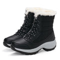 Scarpe alte da donna Valstrend con interno in pile, comode e calde, ideali per l'inverno e look casual.
