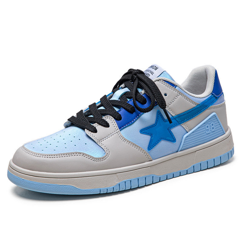 Sneaker casual da uomo Valstrend shop, basso con design a gradiente, tomaia in tessuto e suola in gomma, stile comodo e moderno