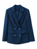 Giacca da donna Valstrend, stile couture in tessuto elegante, perfetta per la primavera e look professionale.
