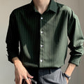 Camicia a righe da uomo Valstrend, stile fashion personality, con colletto e maniche lunghe, ideale per un look moderno e casual.