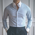 Camicia slim fit da uomo Valstrend con collo a punta, maniche lunghe e disponibile in vari colori, vista dall'immagine.