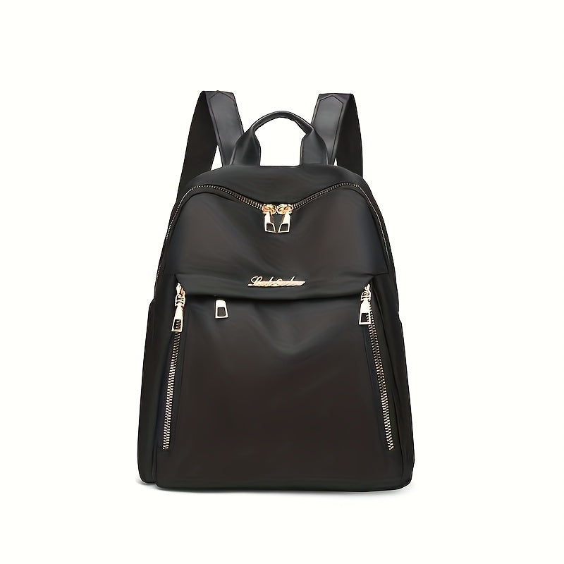 1pc Casual Oxford Material Lightweight Backpack with Adjustable Shoulder Straps and Golden Zipper Closure - Hand Washable Polyester Lined, Ideal for Outings, Halloween, Thanksgiving, Christmas, Birthdays, New Year, and Holiday Parties