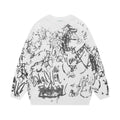Maglione da uomo con stampa graffiti a girocollo Valstrend, design colorato e moderno, tessuto morbido e confortevole.