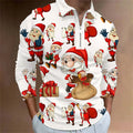 Top con cerniera e reverso con motivo natalizio di Babbo Natale, stampa digitale 3D, marca Valstrend shop, dettaglio colorato.