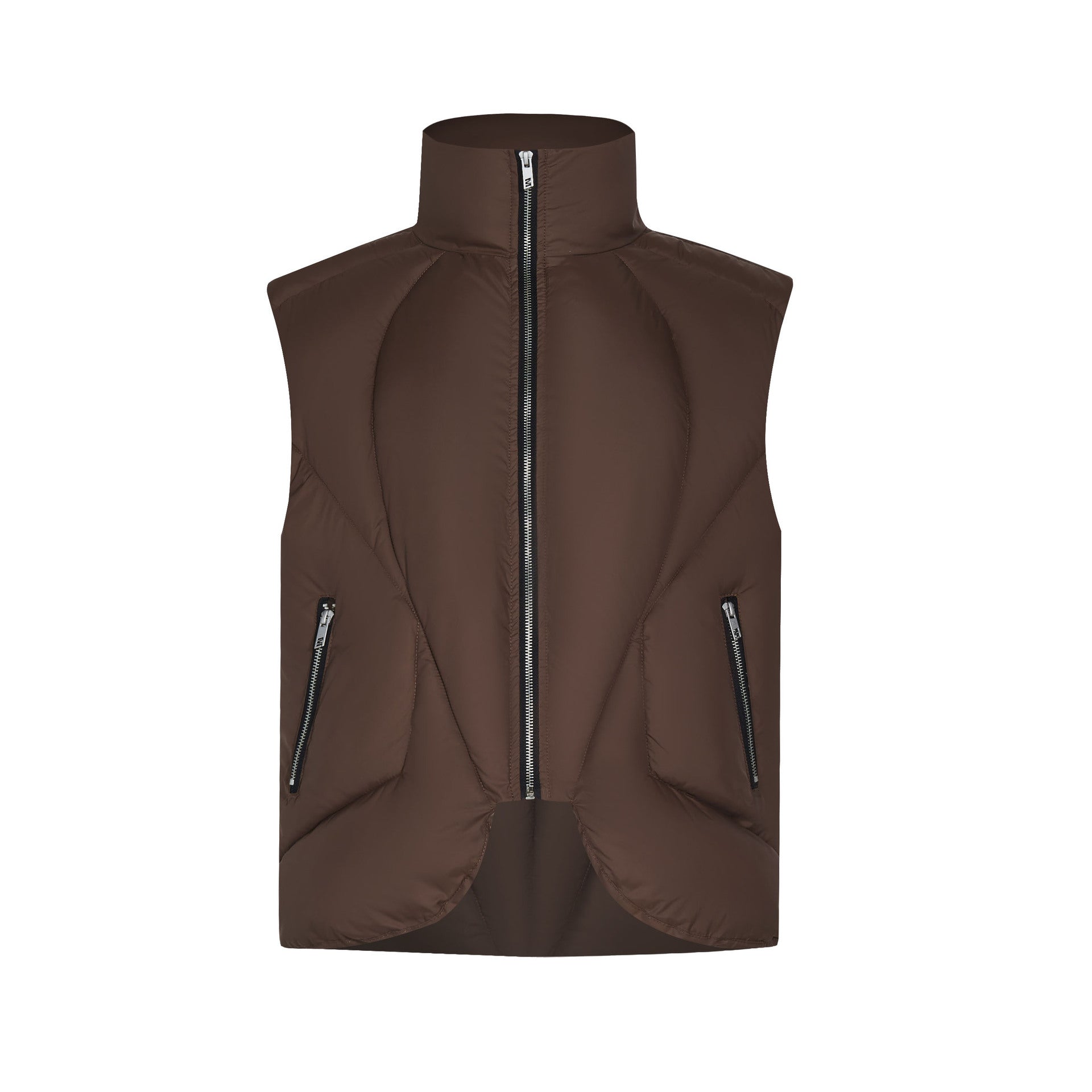 Appendiabiti Valstrend con design vest, struttura in cotone termico invernale, colletto, stile funzionale e caldo.