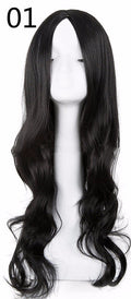 Perdita di capelli lunga, riccia, in fibra chimica, stile grande onda, colore naturale, parrucca fashion Valstrend.