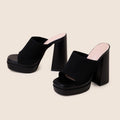 Ciabatte Valstrend in lana, doppio strato impermeabile, suola spessa con plateau, stile di moda e comfort.