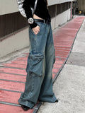 Women's Fashion Retro Street Loose Slimming Work Clothes Jeans